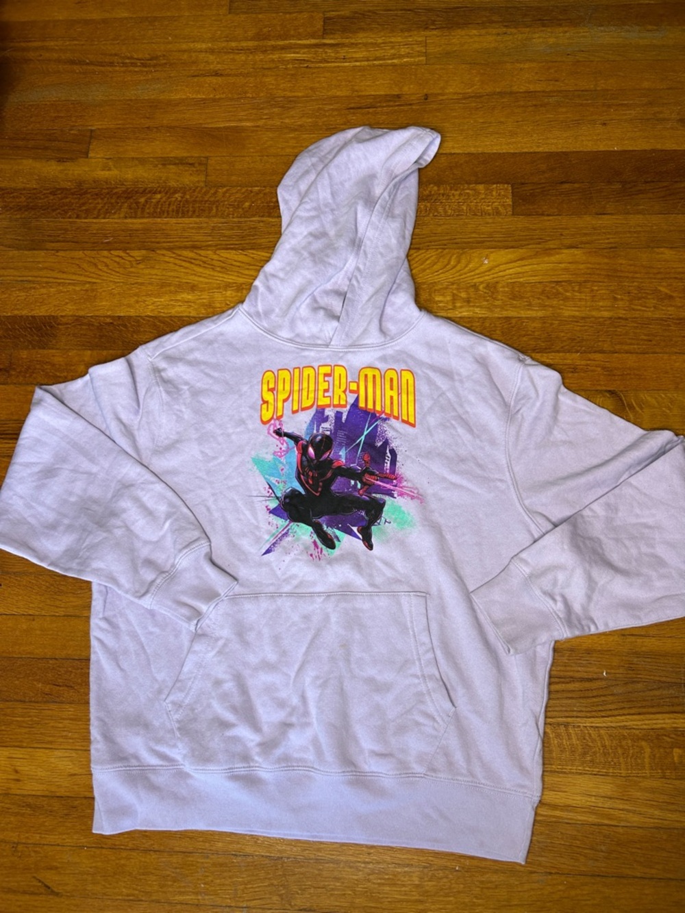Marvel Spider-Man Hoodie in Light Lavender